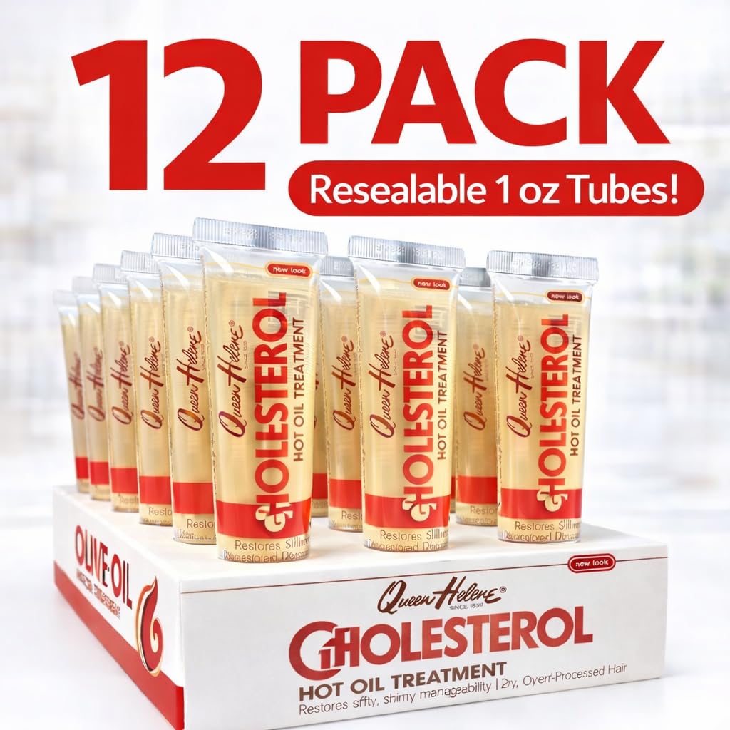 Queen Helene Cholesterol Hot Oil Treatment in Resealable Tubes, 3-1 fl oz (29.57 ml) tubes