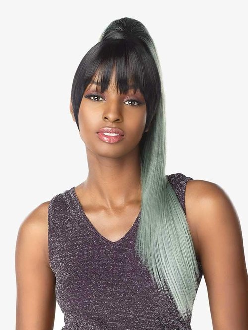 Sensationnel Synthetic Hair DrawString Ponytail Instant Pony And Bang Cami 24" (T1B/BG)