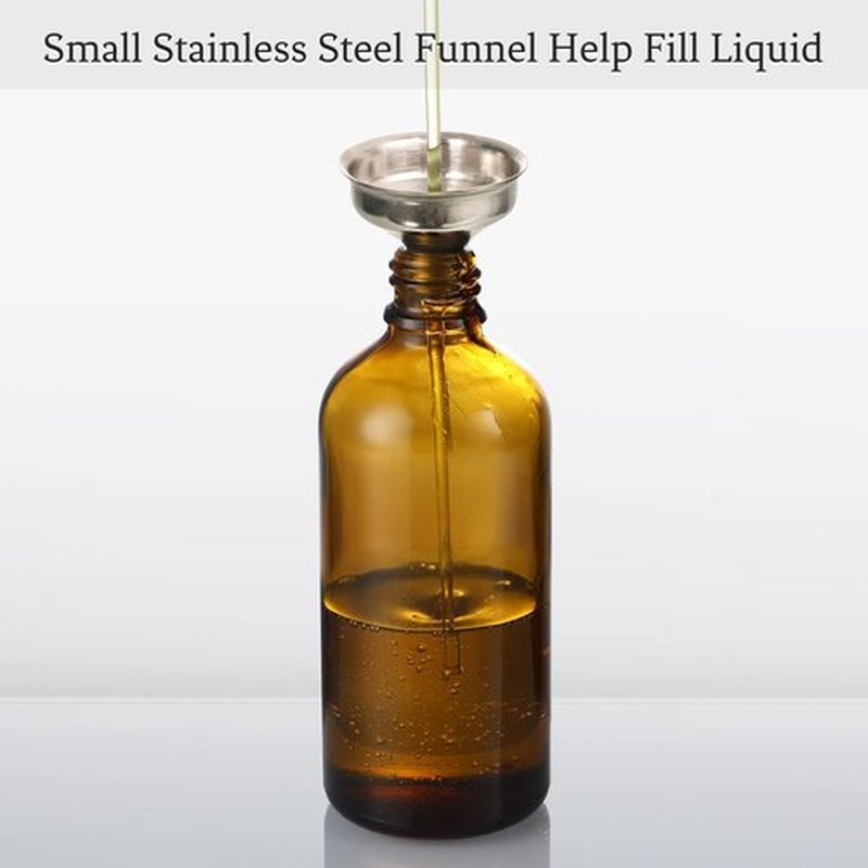 4 Pack, 100ml Amber Glass Dropper Bottles Plus 2pcs Graduated Calibrated Glass Pipettes (1ml)- 3.4oz Dark Brown Tincture Bottles with Eye Droppers for Essential Oils, Liquids - Leakproof Travel Bottle