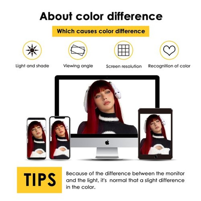 ENTRANCED STYLES Red Wig for Women Ombre Red Long Straight Wig with Bangs Synthetic Cosplay Wigs for Hallween Chrismas Daily Party Used 22Inch