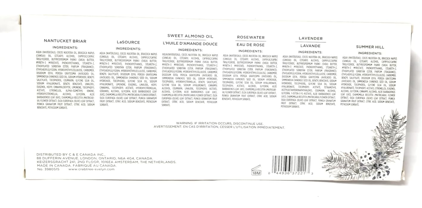Crabtree & Evelyn Hand Therapy Set - 6-Pack of Nourishing Creams for Soft Skin