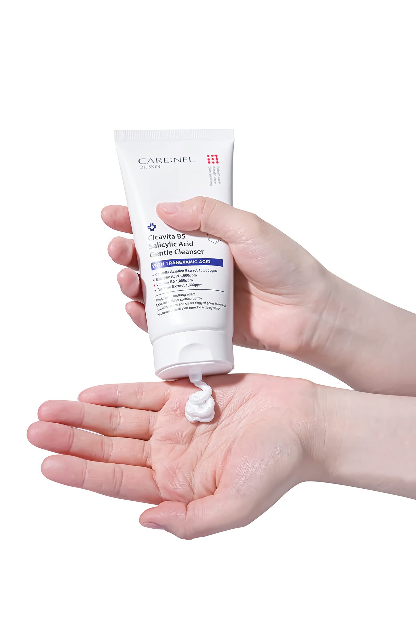 CARE:NEL Salicylic Acid Face Wash Korean Facial Cleanser Sensitive Skin Foaming Body 5.07 fl.oz (150ml)