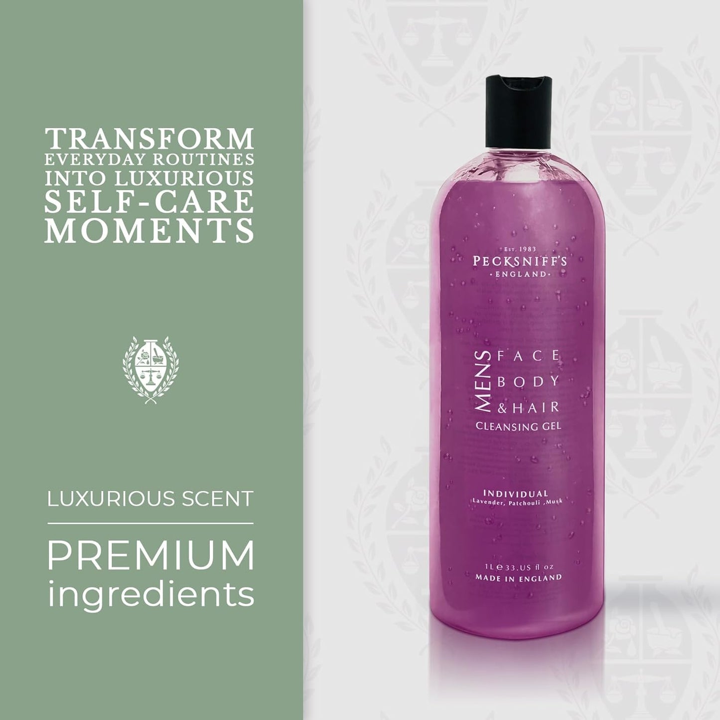 Sandalwood & Vanilla Shower Gel 750ml - Pecksniff's Classic Moisturizing Formula