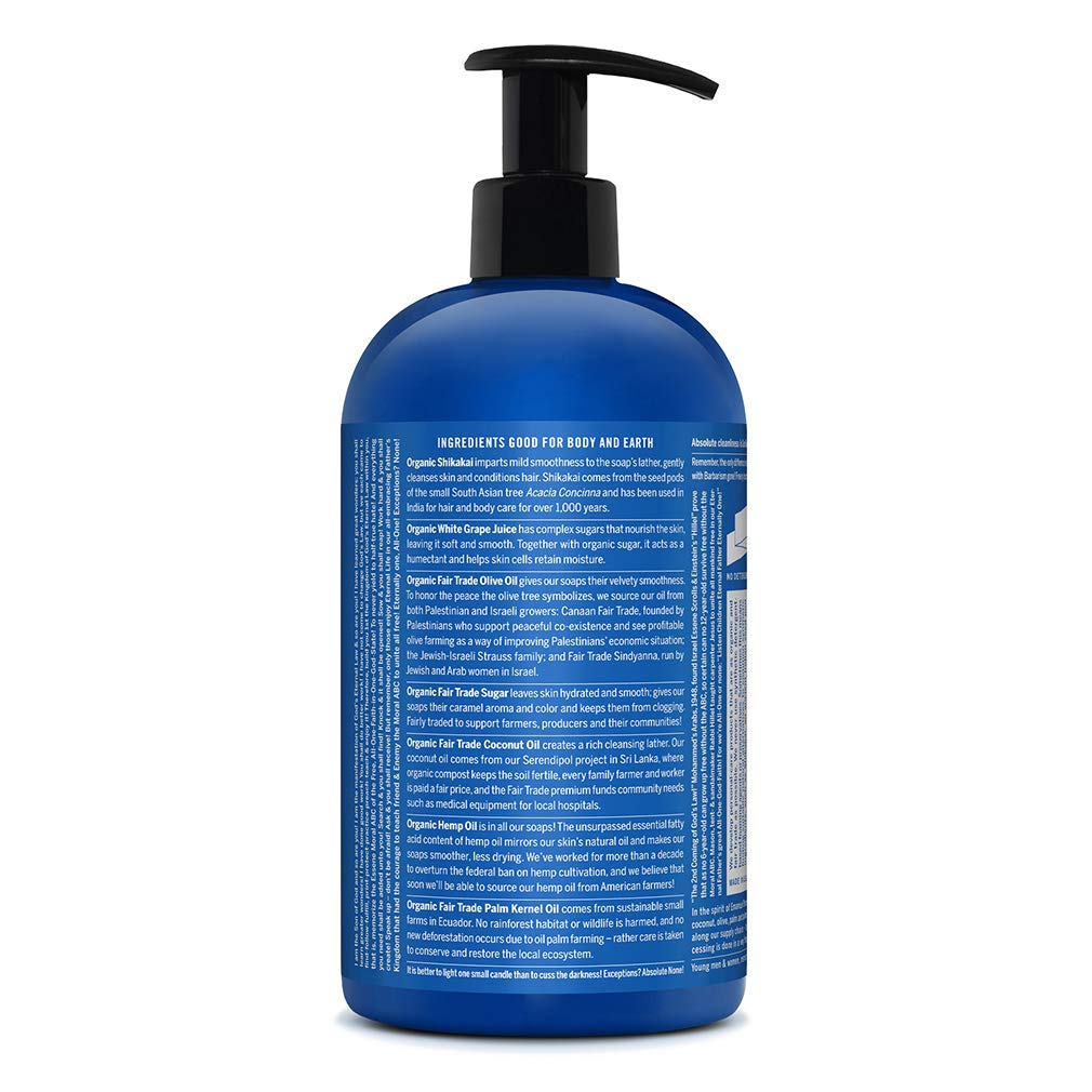 Dr. Bronner's Organic Sugar Soap (Baby Unscented, 24 Ounce) - Made with Regenerative Certified Organic Oils, Sugar & Shikakai Powder, 4-in-1 Use: Hands, Body, Face and Hair- Liquid Soap, Nourishes