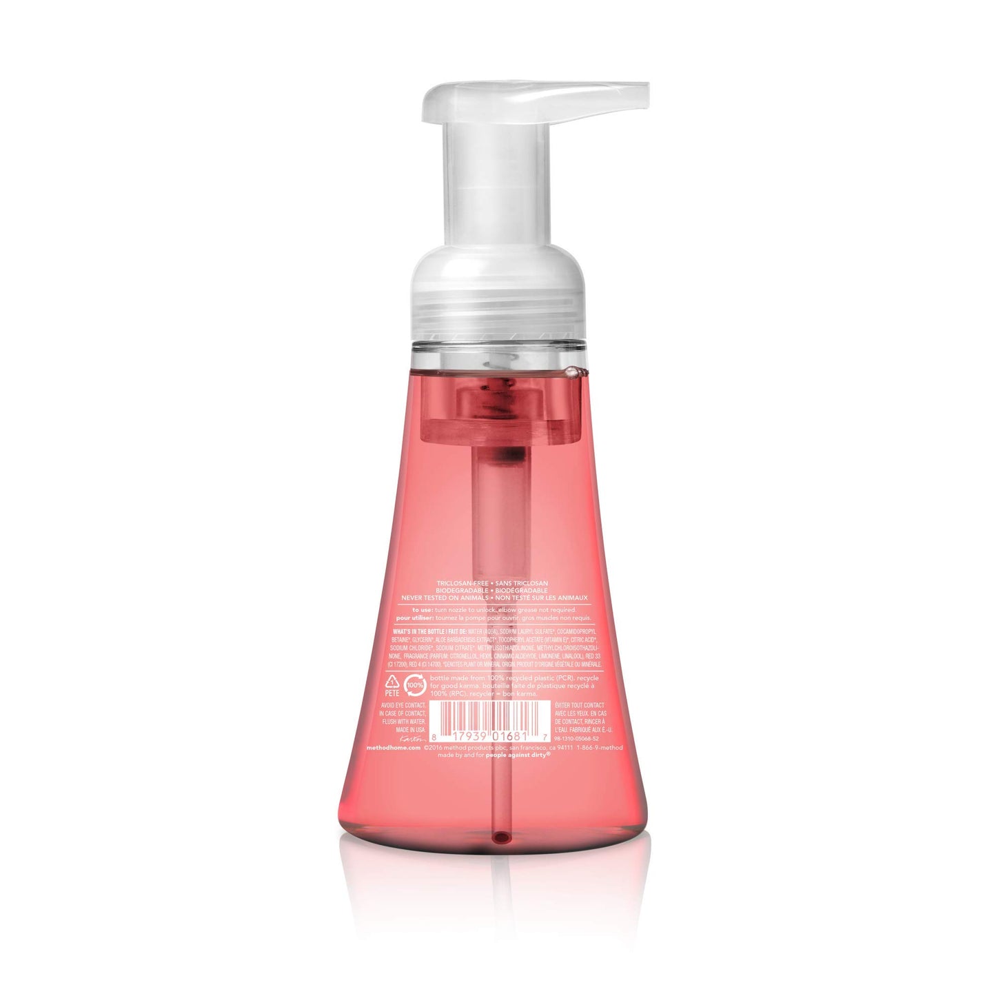 Method Foaming Hand Soap,Pink Grapefruit,10 Fl Oz,Biodegradable Formula,(Pack of 6)