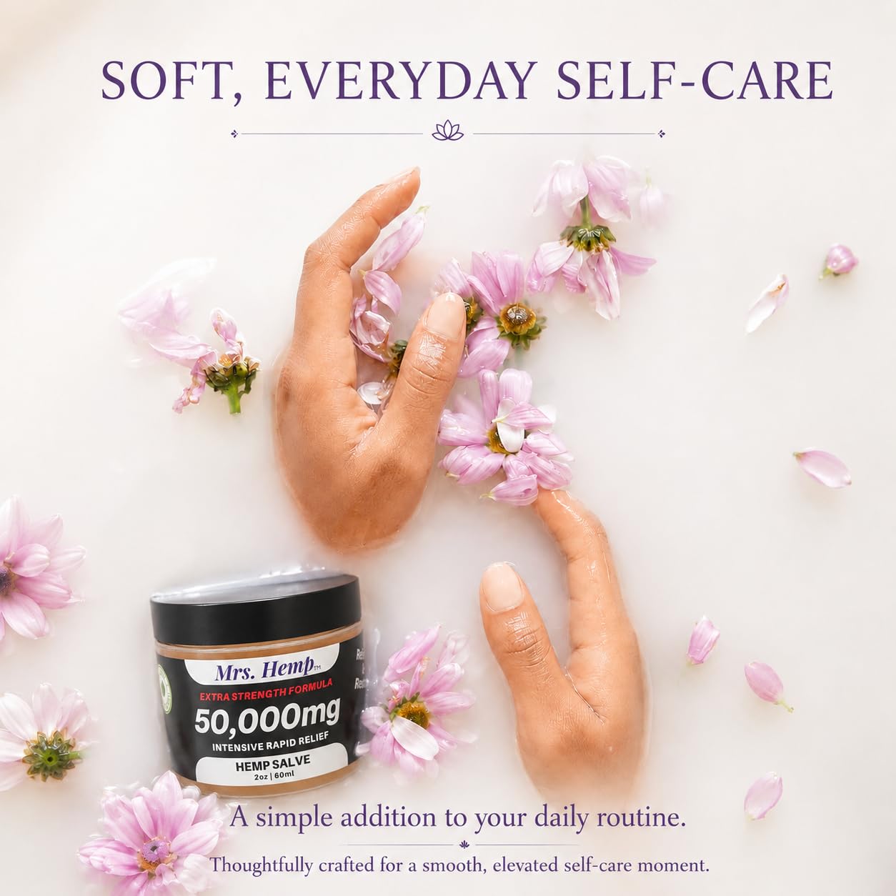 50,000 MG Hemp Extra Strength Healing Salve | Ideal for Hips, Joints, Neck, Back, Elbows, Fingers, Hands, and Knees. 100% Natural - Proudly Made in USA