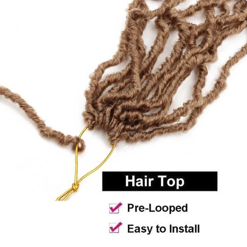 7 Packs Soft Locs Crochet Hair 24 Inch Pre Looped Wavy Goddess Locs Crochet Braids for Natural Butterfly Crochet Hair for Black Women (24 inch(pack of 7), 27#)
