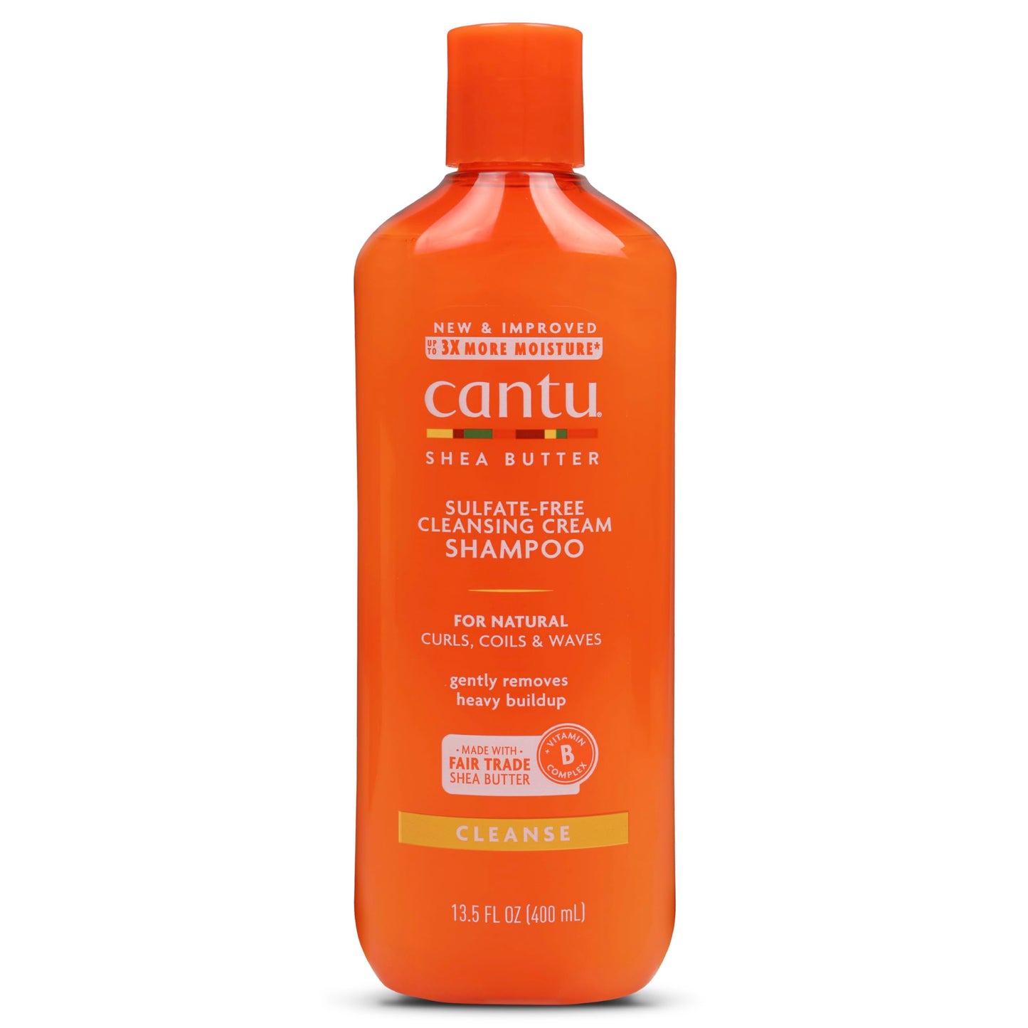 Cantu Sulfate-Free Cleansing Cream Shampoo with Shea Butter for Natural Hair, 13.5 oz