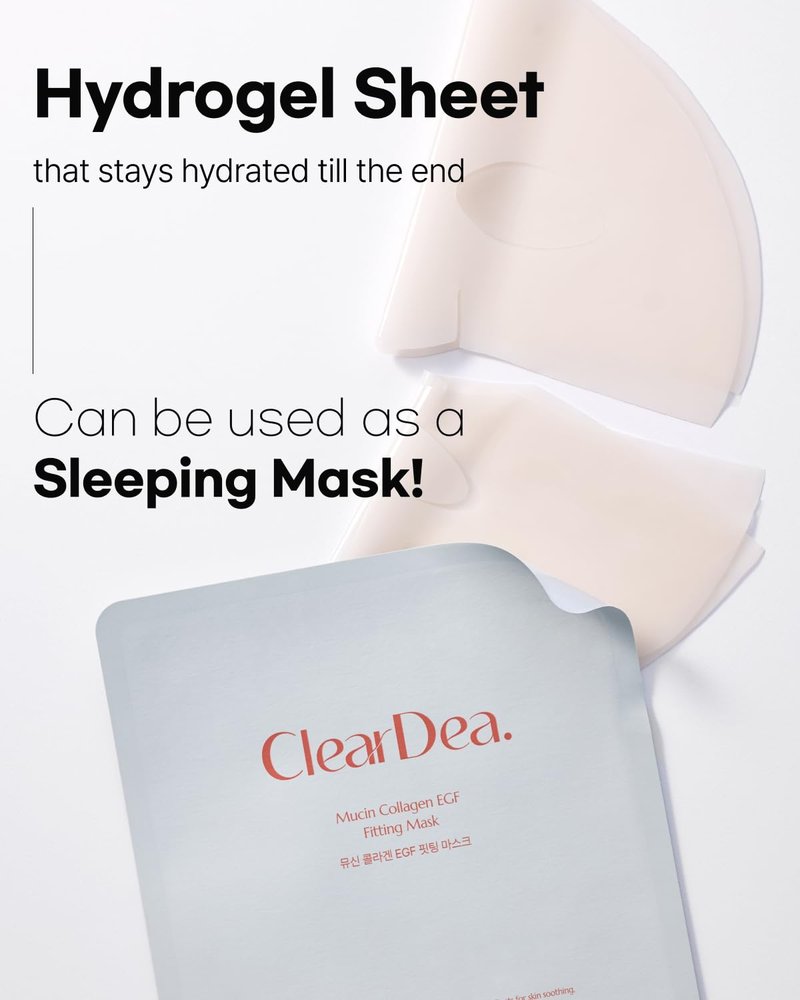 Mucin Collagen Duo - Hydrogel Mask & Voluming Cream Ampoules for Hydration & Elasticity | 5 Sheets & 2 Count
