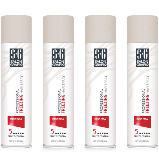 Salon Grafix Professional Freezing Hair Spray, Mega Hold, 10 oz (Pack of 3)