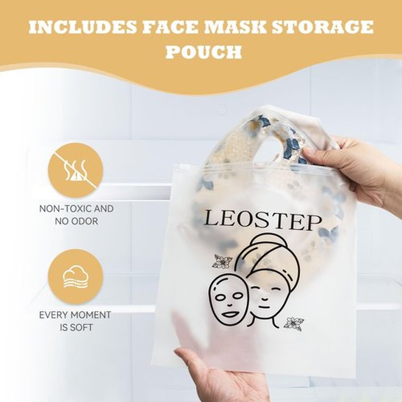 LEOSTEP Cooling Face Mask lce Face Mask Gel Beads Hot Cold Compress Pack Frozen Face Masks for Sleeping,Pressure,Puffiness,Headaches ﻿