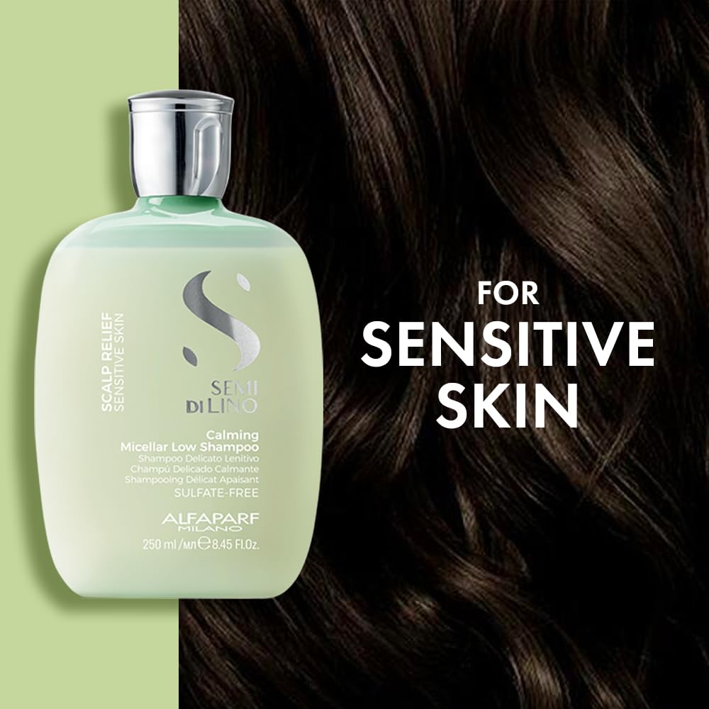 Semi Di Lino Scalp Relief Shampoo for Sensitive Skin - Sulfate-Free, Hydrating Itch Relief
