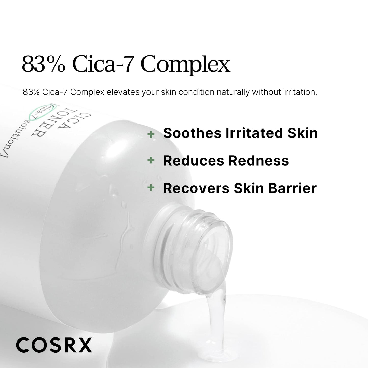 COSRX Pure Fit CICA Toner, Soothing Korean Toner for Sensitive Skin, Centella Asiatica Facial Toning Water, 5.07 fl.oz