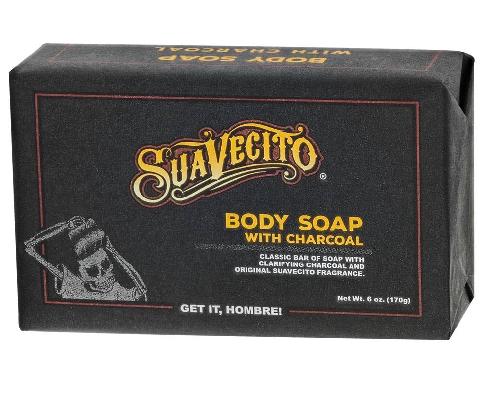 Suavecito Body & Hand Soap Bars Moisturizing Masculine Original Fragrance With Charcoal 6 oz 3 Pack