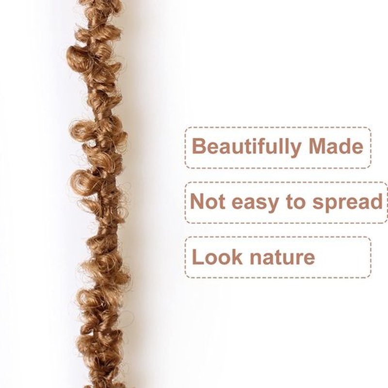ZRQ 30 Inch Butterfly Locs Crochet Hair 2 Packs Blonde Distressed Faux Locs Crochet Braids, Pre looped Handmade Goddess Soft Locs 27 Crochet Locs Braids for Women(2Packs,27#)
