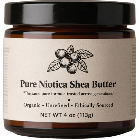 Nuba Shea Butter - Unrefined Nilotica Shea Butter for Dry Skin Relief | 100% Natural, Fast-Absorbing, 113g