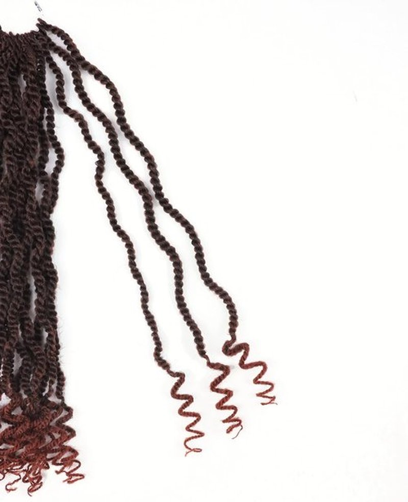 Burgundy Crochet Hair Short 10 Inch Senegalese Twist Crochet Hair Ginger Pre Looped Crochet Hair for Black Women 8 Packs Crochet Twist Hair with Curly Ends (10 Inch,T350)