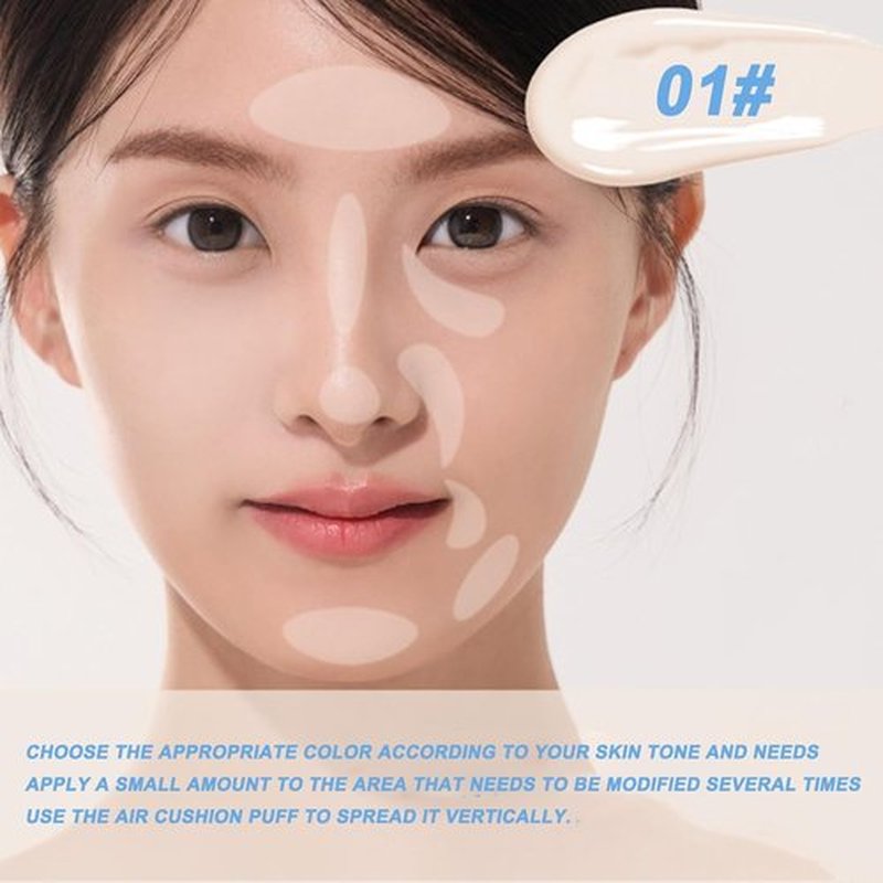 Aztk Concealer Pen, AZTK Makeup Facial Highlighter, Liquid Concealer With Sponge Head, Stay Long Lasting Moisturizing (02#)