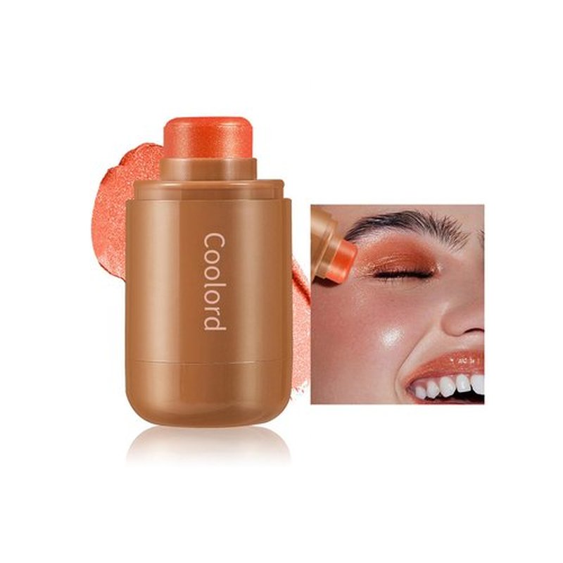 Pocket Blush Stick,Cream Blush Stick,3-In-1 Buildable Natural Blush Stick for Cheek, Eyes, Lips,Long Lasting Lightweight Blendable Blush for cheeks,Non-Greasy (03, #)
