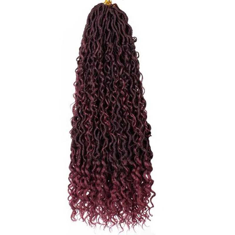 Beverlee 24 Inch Goddess Locs Crochet Hair 8 Pcak Boho Faux Locs Boho Goddess Locs Crochet Locs Pre Looped Soft Hippie Locs Synthetic Bohemian Curly Crochet Locs Hair for Black Women TBUG#