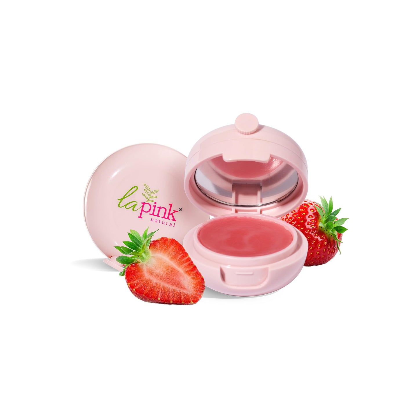 La Pink Strawberry Natural Tinted Lip Balm with Shea & Kokum Butter | Nourished & Soft Lips | 100% Microplastic Free Formulation | 15 gms