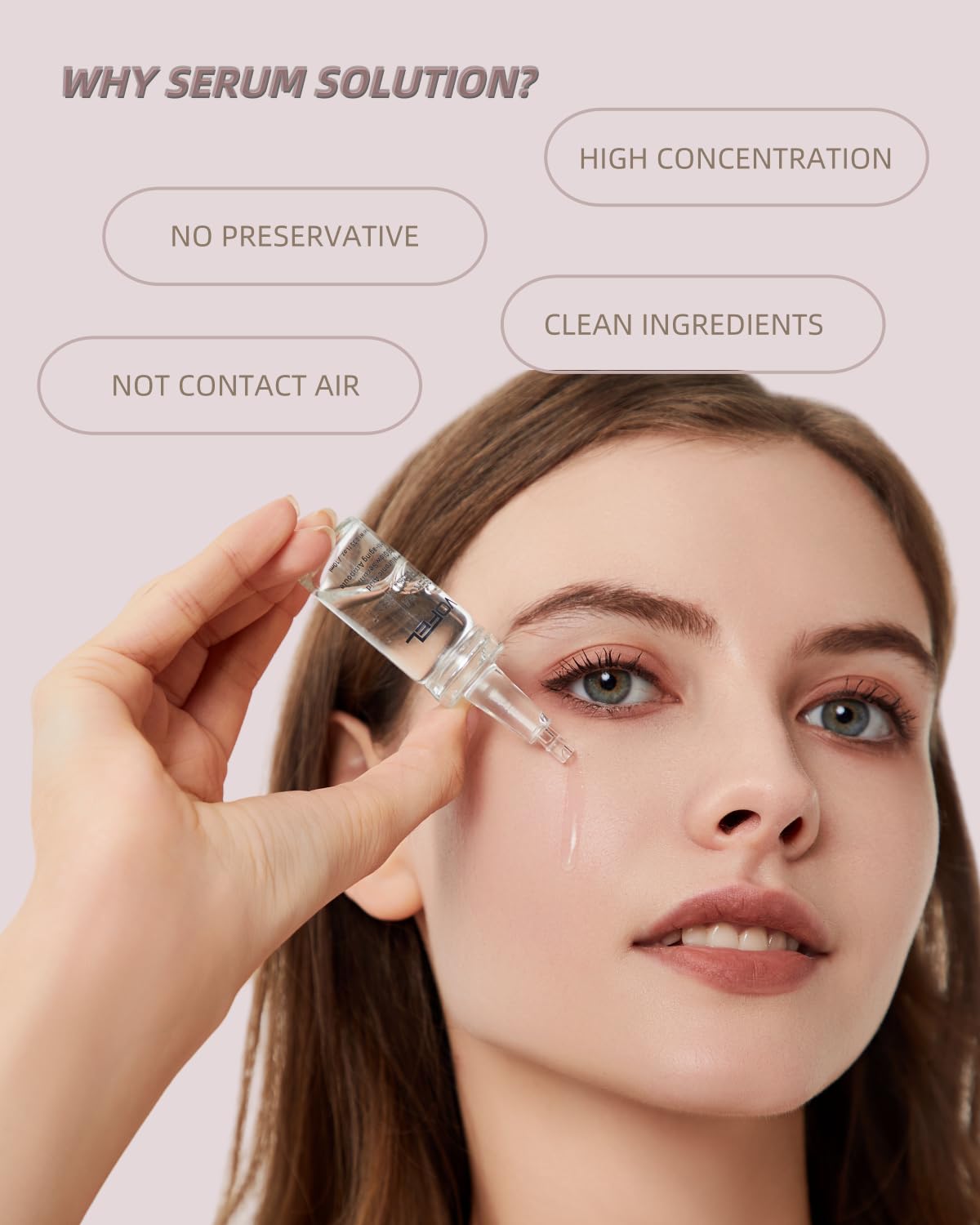 VOFEL Hyaluronic Acid Serum for Microneedling Serum Ampoules for Face Serum 0.35 oz 4 Vials