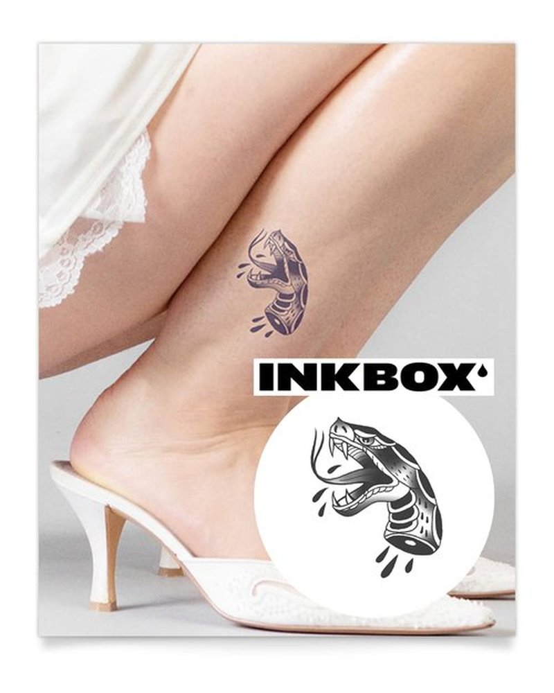 Inkbox Temporary Tattoos, Semi-Permanent Tattoo, One Premium Easy Long Lasting, Water-Resistant Temp Tattoo with For Now Ink - Lasts 1-2 Weeks, Bitey, 3 x 3 in
