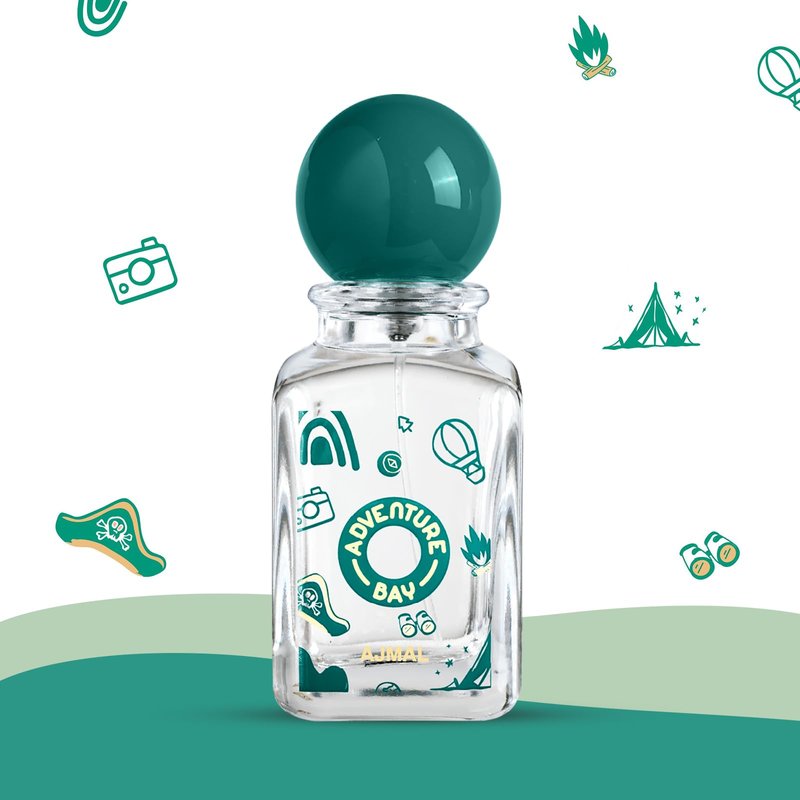 Ajmal Kids Adventure Perfume for Boys, 1.7 fl oz / 50 ml, Fresh Fruity Citrus Amber Scent with Peach & Orange, Lively Kids Fragrance, Made in Dubai