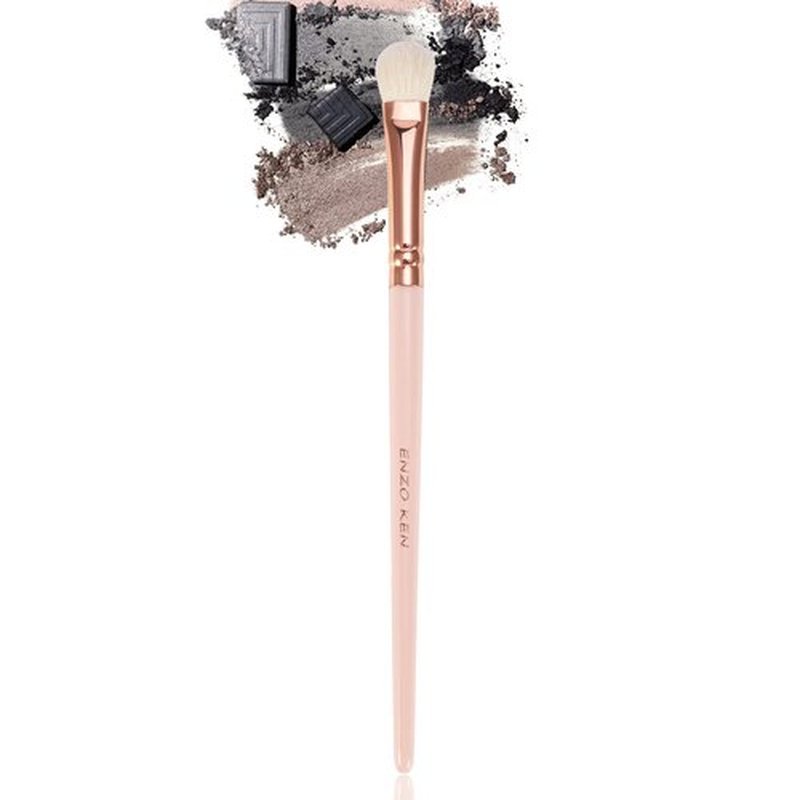 Natural Goat Hair Eyeshadow Brush, ENZO KEN Large Smudge Eye Shadow Brush, Shader Eye Shadow Brush, Eye Shader Brush, Single Natural Hair Makeup Brush, Single Eyeshadow Brush, Eye Brushes. Pink, E403L
