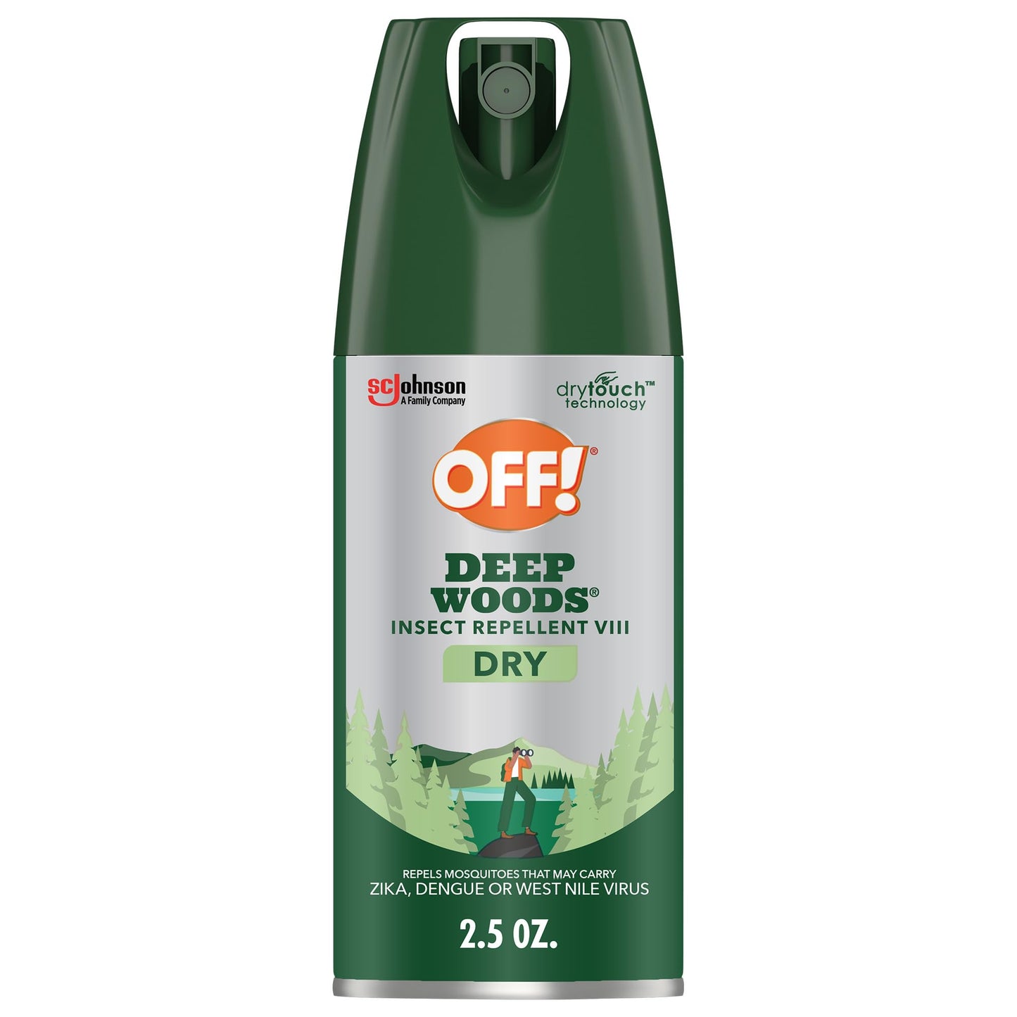 OFF! Deep Woods Travel Size Insect Repellent Aerosol, Dry, Non-Greasy Formula, Bug Spray with Long Lasting Protection from Mosquitoes and Ticks, 2.5 oz