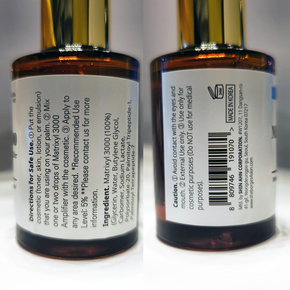 Forest of the Borges's Matrixyl 3000 Amplifier Serum 1.0 fl. oz. cosmetic ingredients for face, neck and skin, wrinkle