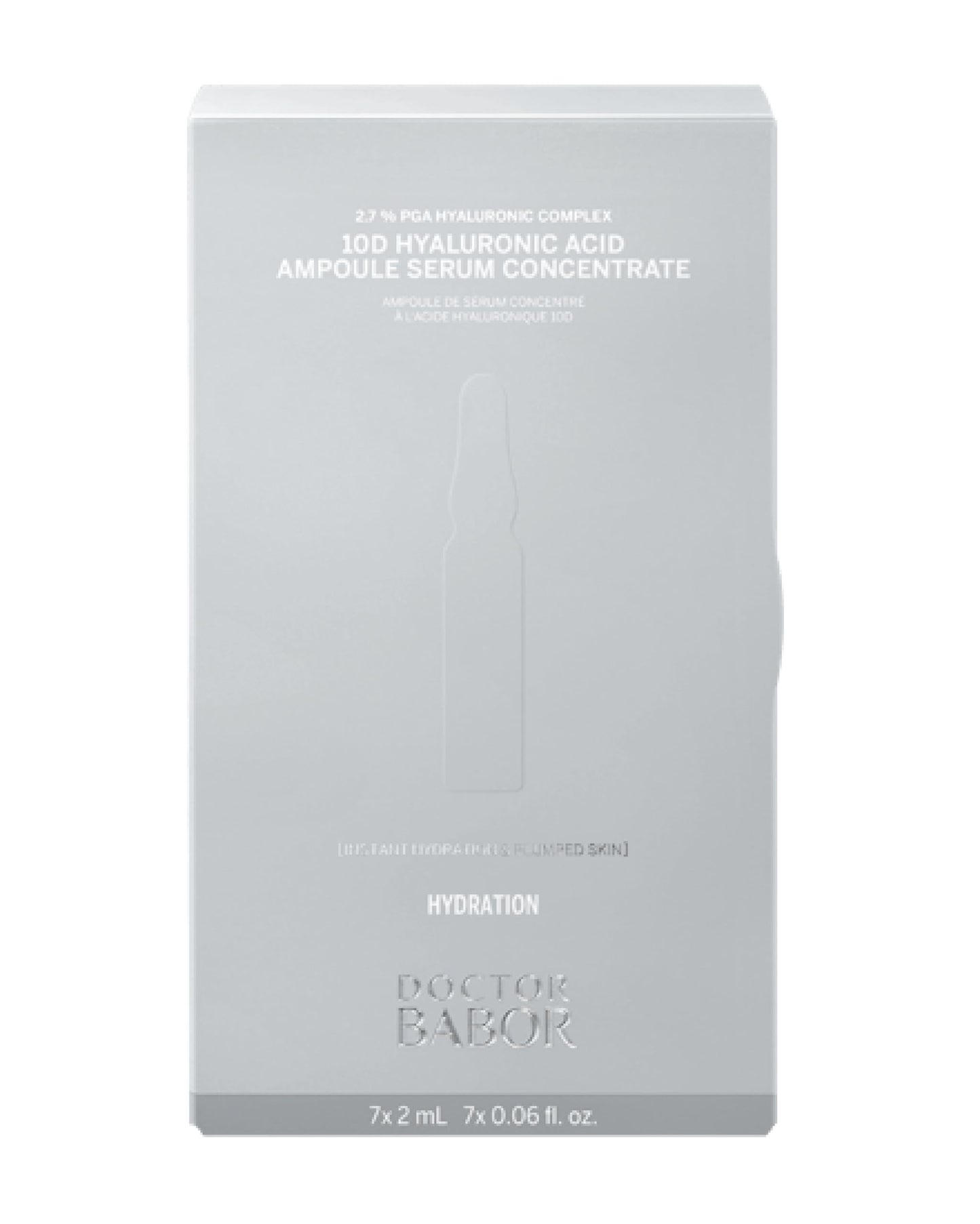 DOCTOR BABOR Hyaluronic Acid Power Serum Ampoule, Moisturizing Skincare Capsule, Hyaluronic Acid & Tripeptide Serum Deeply Hydrates, Increase Radiance & Luminosity, 7 Day Treatment