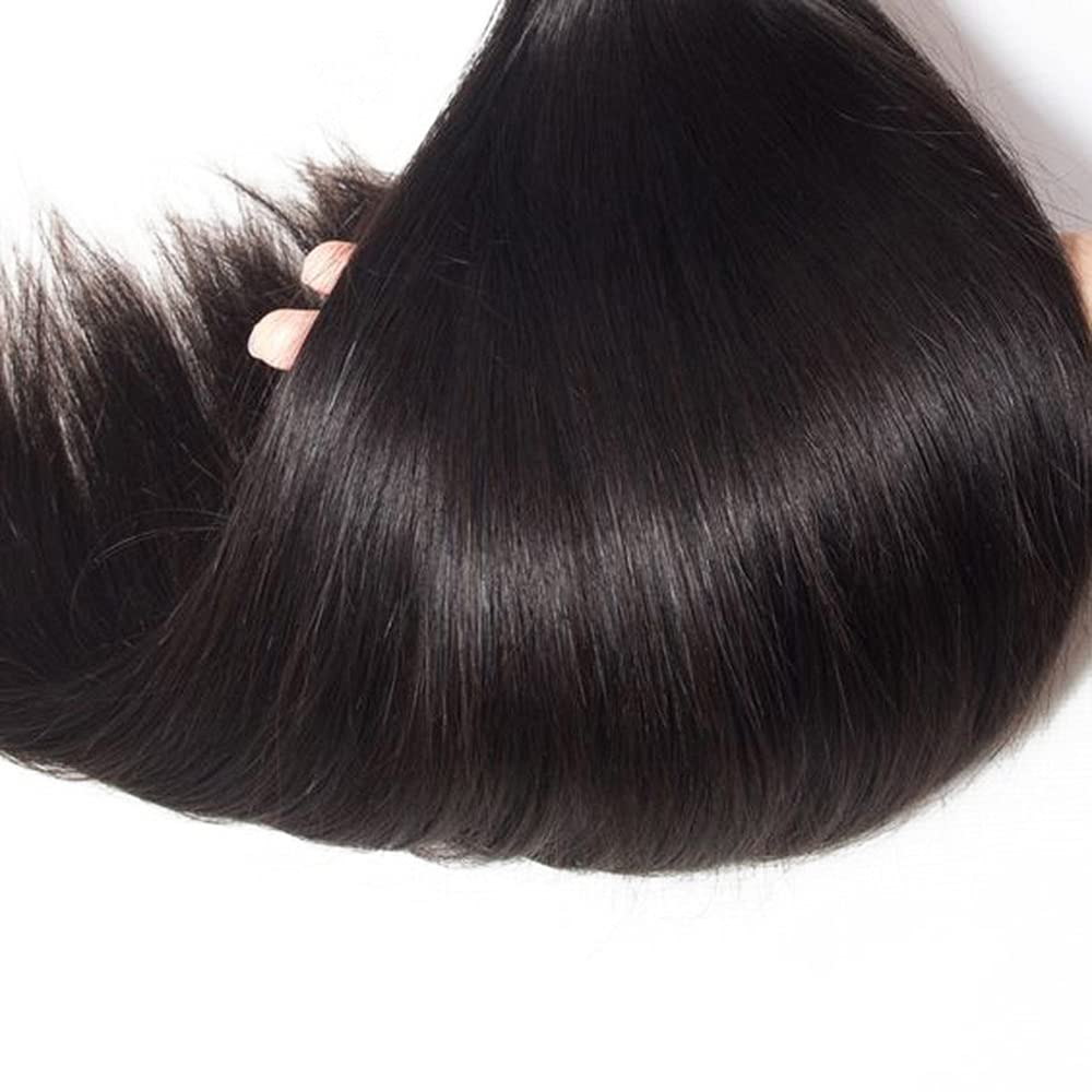 Straight Bundles Human Hair 8A Grade Unprocessed Brazilian Virgin Remy Hair 1 Bundle 8 Inch Straight Human Hair Bundles for Black Women Nature Black Color