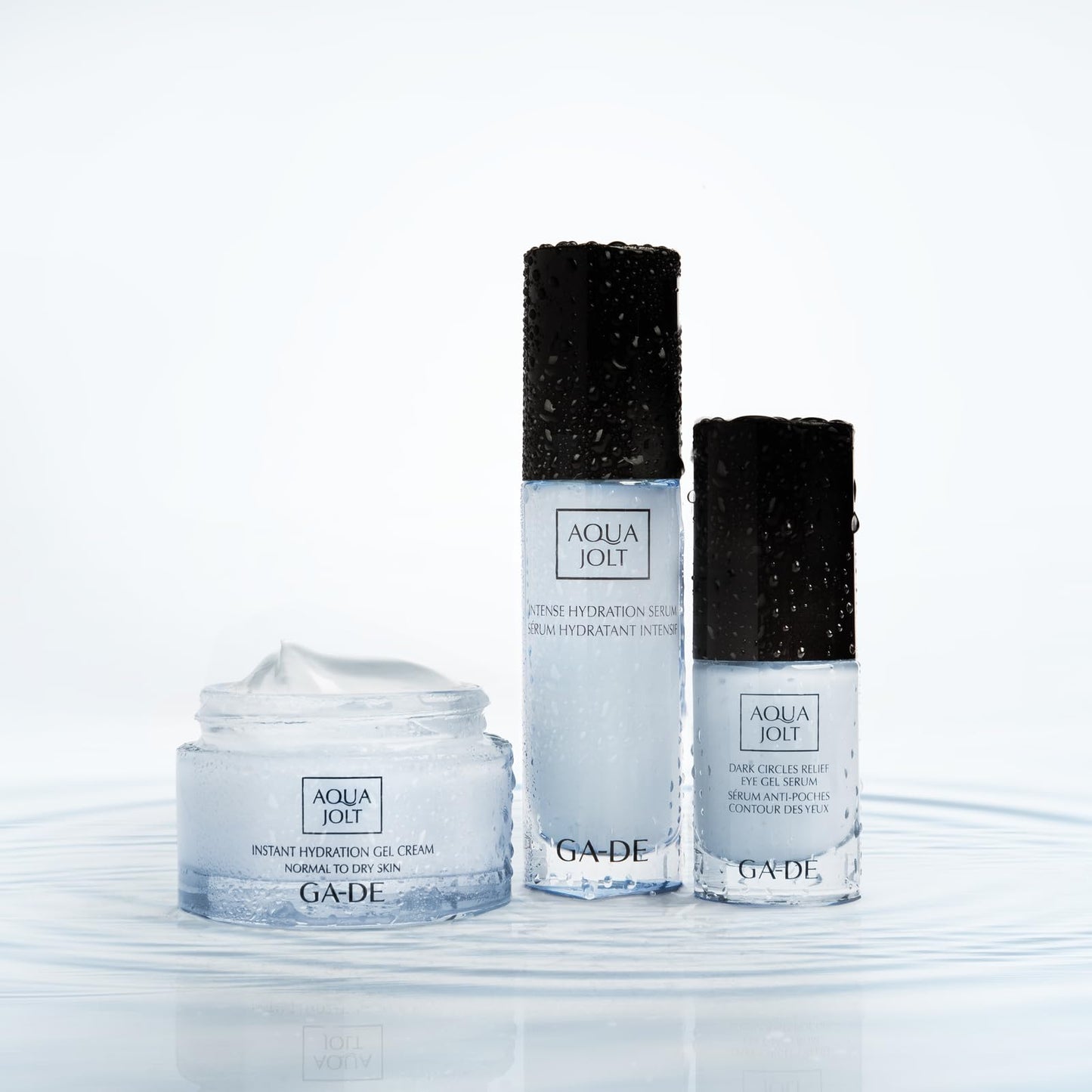 GA-DE Aqua Jolt Intense Hydration Serum - Face Serum with Hyaluronic Acid and Aquaxyl Technology - with Vitamin E and Ginger Root Extract - 1 oz