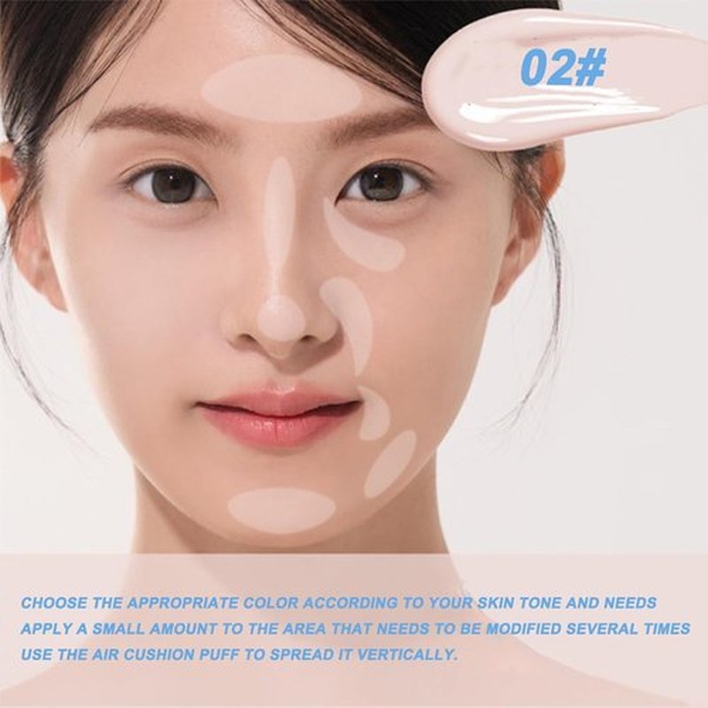 Aztk Concealer Pen, AZTK Makeup Facial Highlighter, Liquid Concealer With Sponge Head, Stay Long Lasting Moisturizing (02#)