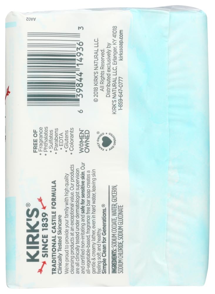 Kirk's Soap Bar 3pk Frag Free