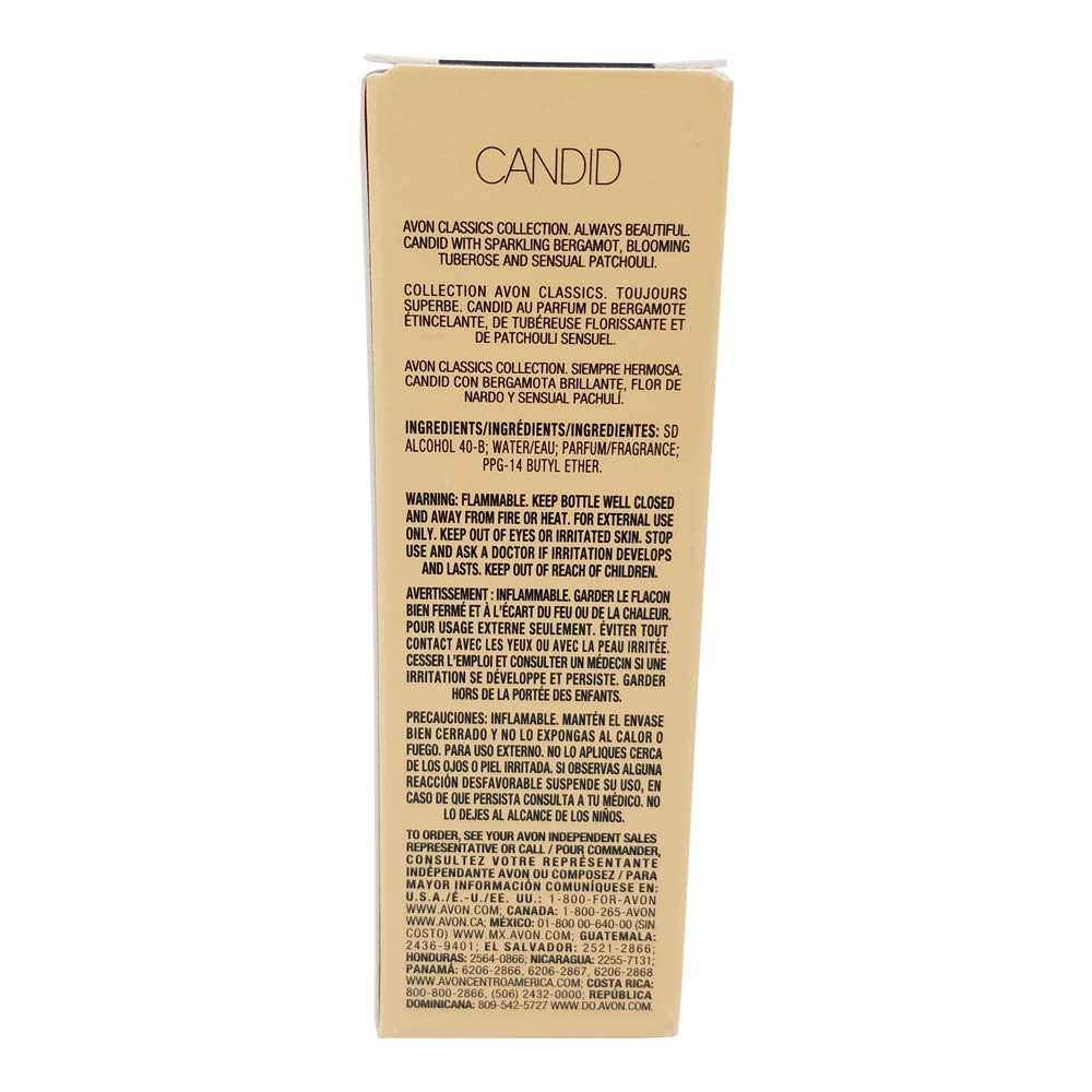 AVON Classics Candid Cologne for Women – 1.7 oz, Long-Lasting Amber Floral Perfume for Women with Bergamot & Patchouli – Travel Size, womens perfume – Ideal Gift for Her