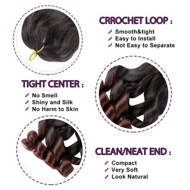 French Curly Braiding Hair 6 Pack 12 Inch Spanish Curly Braiding Hair for Box Braids Loose Wave Braiding Hair Pre Stretched Crochet Braids Synthetic Micro Spiral Curl Braiding (12Inch Pack of 6, T33)