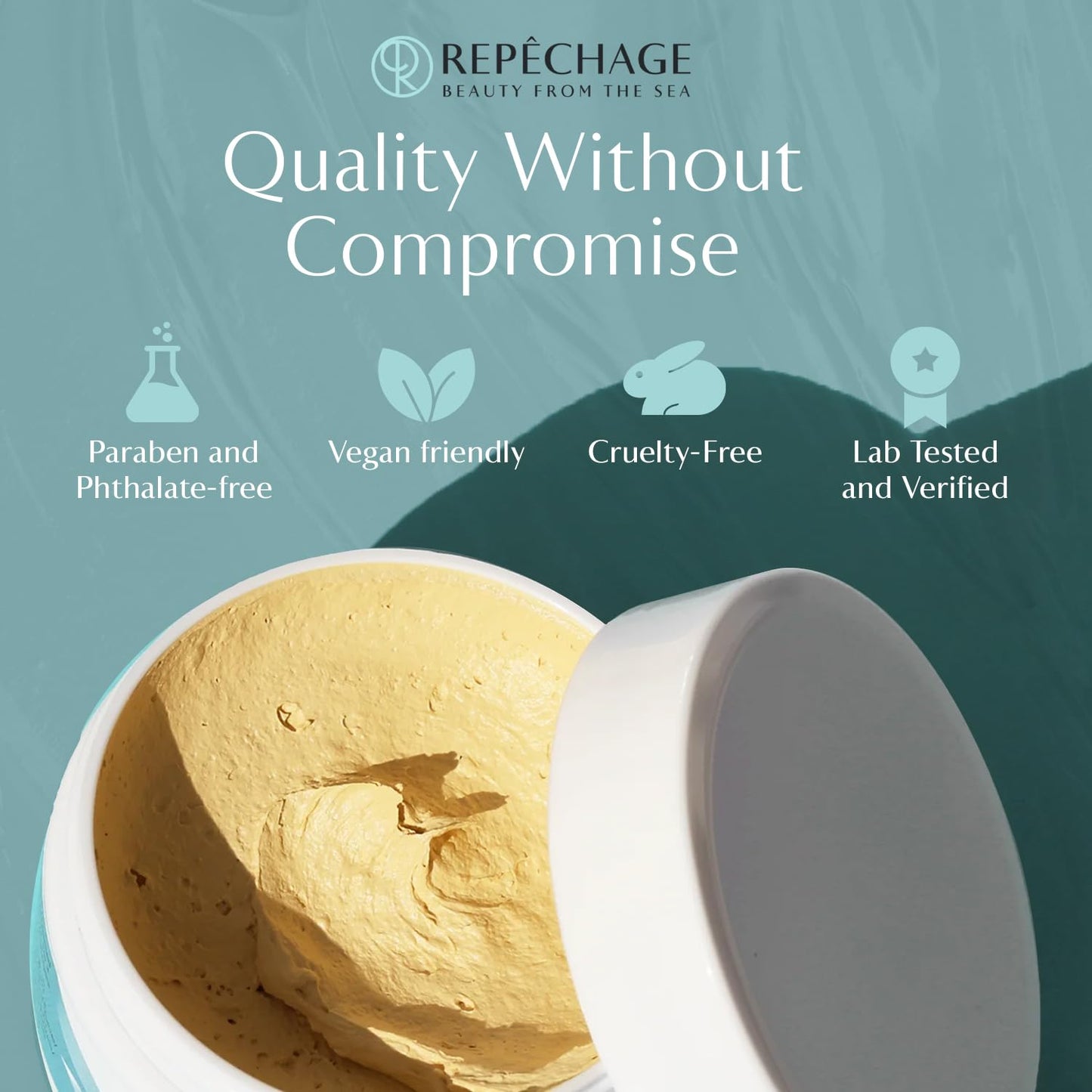 Repechage Sea Mud Mask – Deep Pore Cleansing Clay Face Mask with Seaweed for Women and Men, Exfoliating Mud Mask for Oily, Dry, Sensitive, Problem Skin, for Clearer, Smoother Complexion, 4 fl oz