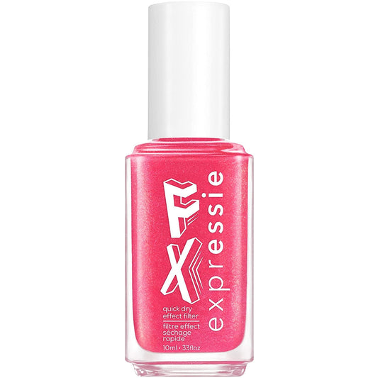 essie Expressie FX Quick-Dry Vegan Nail Polish, Red Glow Top Coat, Ethereal Glow, 0.33 fl oz