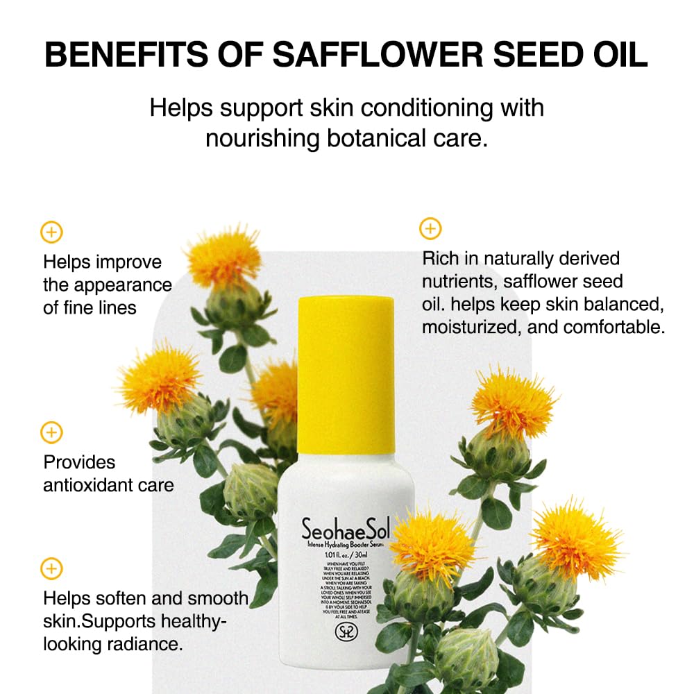 SeohaeSol Intense Hydrating Booster Serum 30ml, Hydrating Face Serum with Niacinamide, Hyaluronic Acid & Panthenol, Moisture Barrier Support, Lightweight Non-Sticky for Dry Sensitive Skin