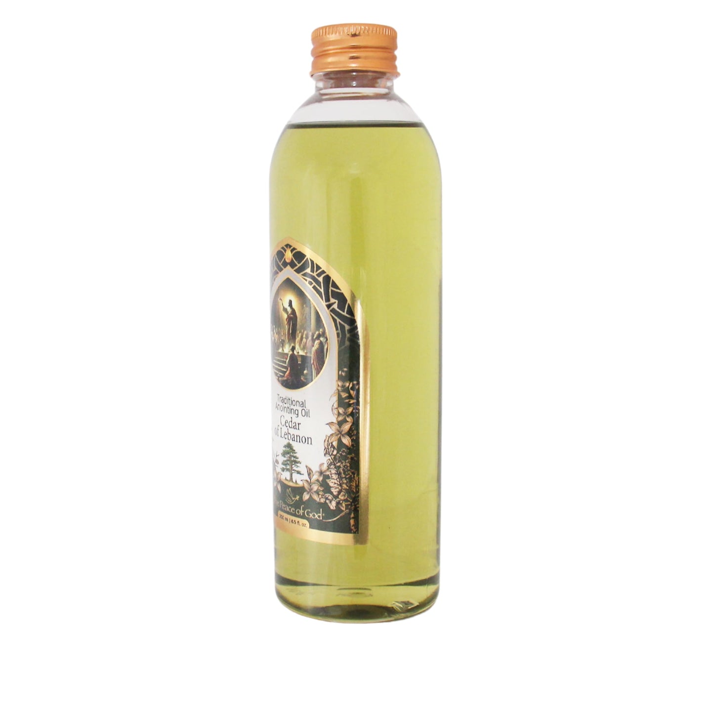 Cedar of Lebanon Scented Blessed Holy Anointing Oil Bottle for Christian Prayer, Meditation from Israel Jerusalem - 250 ml | 8.5 fl.oz.