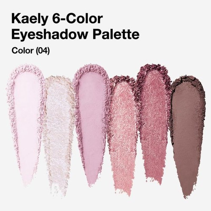 Kaely 6 Color Mini Pink Rose Gold Eyeshadow Palette Makeup, Highly Pigmented Eye Shadow Palette Waterproof, Matte Shimmer Eye Shadow Palette, paleta de sombras de ojos, Vegan & Cruelty-free, 04