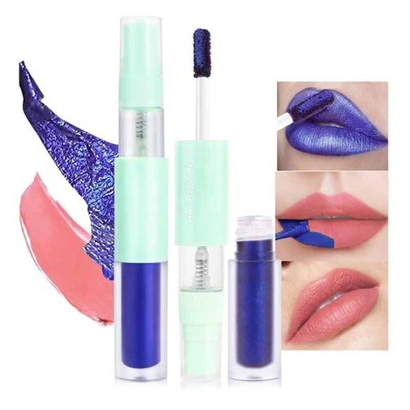 JUAAZIN Matte Lip Gloss with Spray Bottle, Pink Liquid Lip Stain Peel Off, Long Lasting Waterproof Lipstick Lip Gloss Stain, Transfer-proof, Highly Pigmented Color (Cherry Blossom Pink)