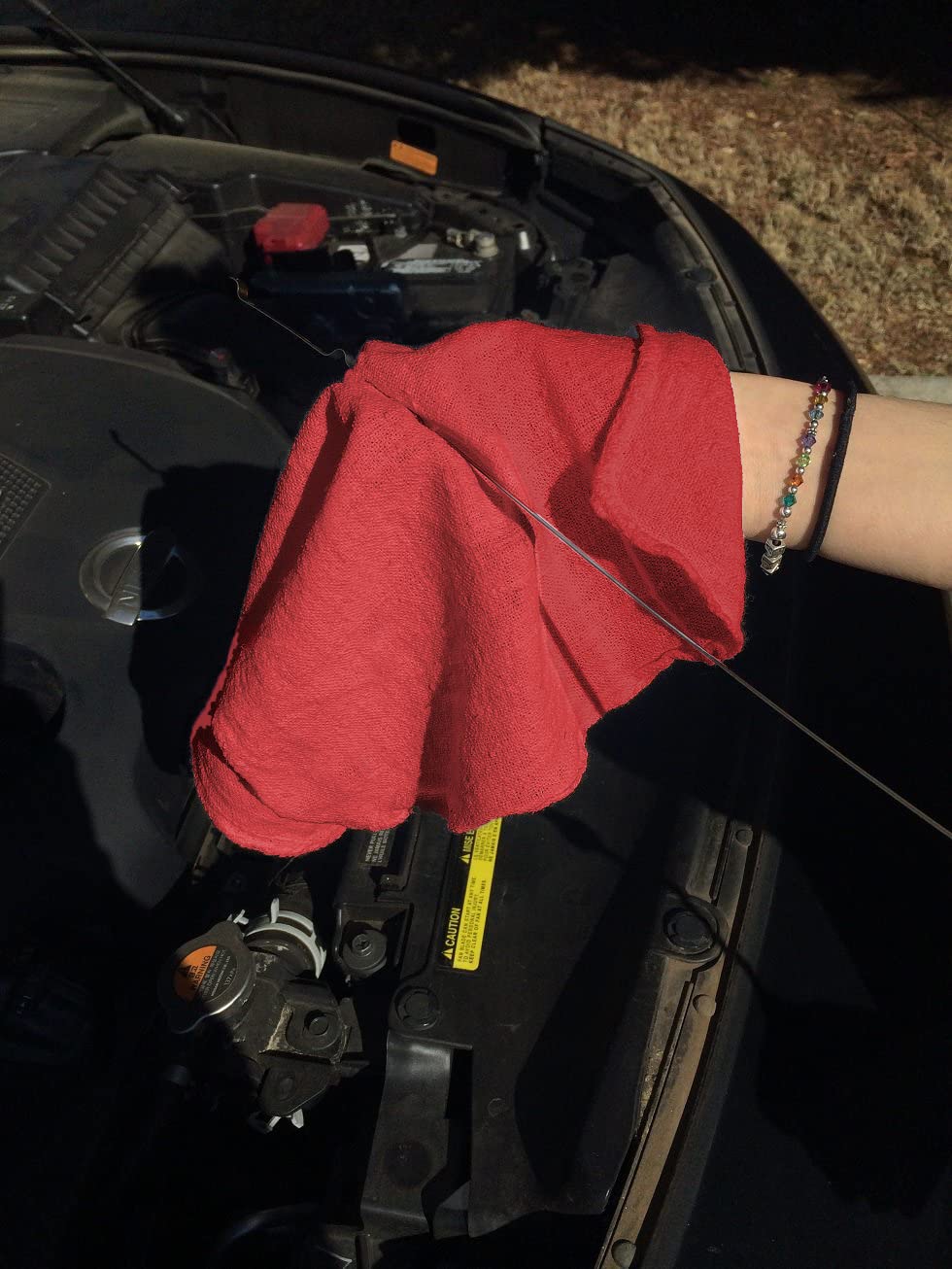 Avalon Towels Cotton Shop Rags – (Pack of 150) Size 12x14 Inches Cleaning Rags – Absorbent Shop Towels and Multipurpose Cleaning Towels for Automobiles, Industries, Garage and Homes (Red)