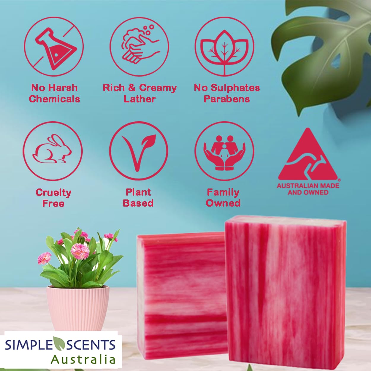 Goats Milk & Berries Natural Soap Bars (12 Pack), 3.5oz Body & Bath Soap Bars Enriched with Organic Shea Butter & Plant Oils, Moisturizing, Long Lasting, Made in Australia, Gentle for All Skin Types