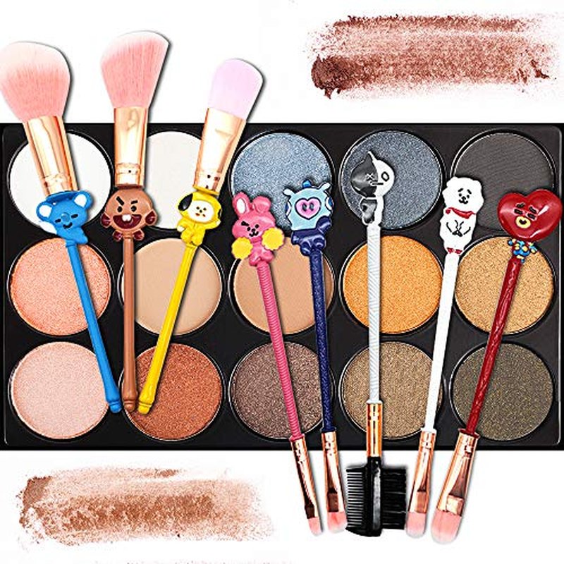 CuteBrush Makeup Brush Set w/Pouch Cosmetic Brushes With Sailor Moon Gems(KS-BTS)
