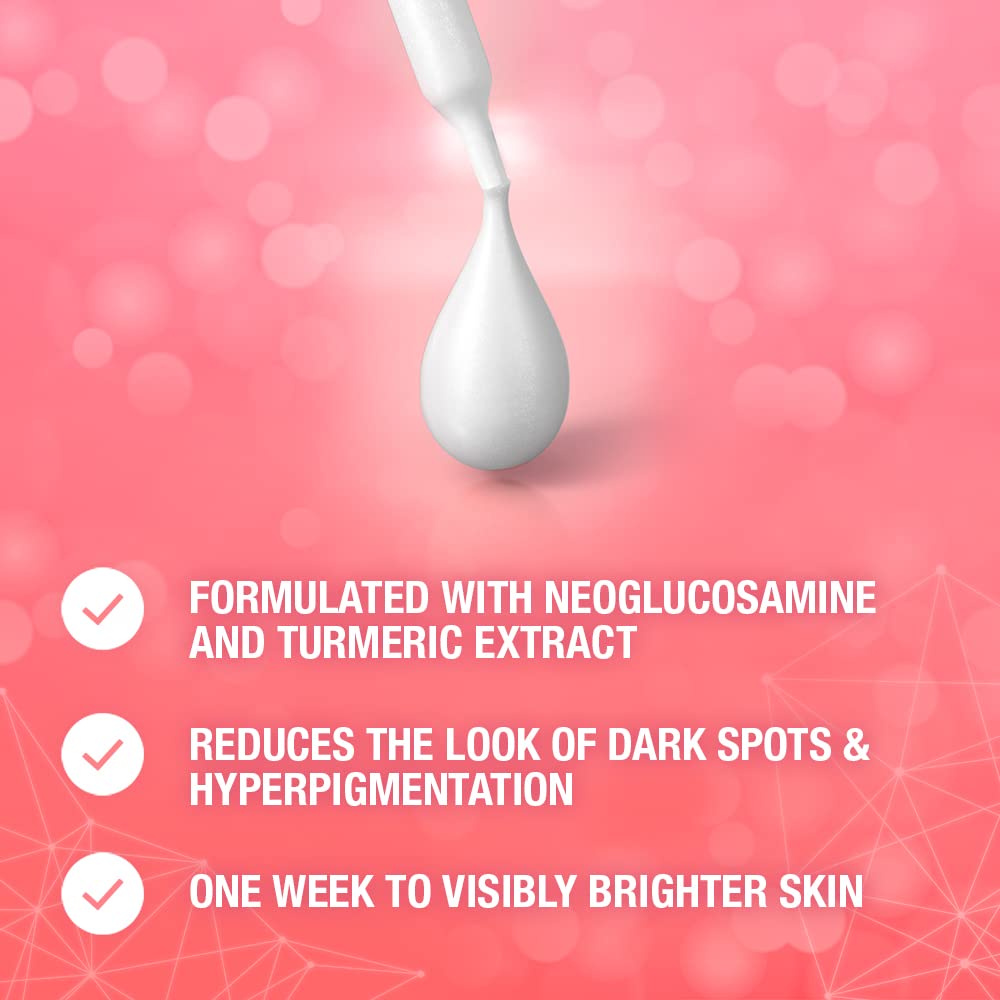 Neutrogena Bright Boost Illuminating Face Serum with Neoglucosamine & Turmeric Extract for Even Skin Tone, Resurfacing Serum for Face to Reduce Dark Spots & Hyperpigmentation, 0.3 fl. oz