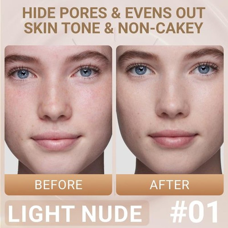 24-Hour Full Coverage Concealer Wand Concealer – Professional Makeup, Matte Finish,Waterproof, Liquid Contour Face Highlighter Makeup Smudge-Proof Formula for Flawless Wear 01# Light Nude