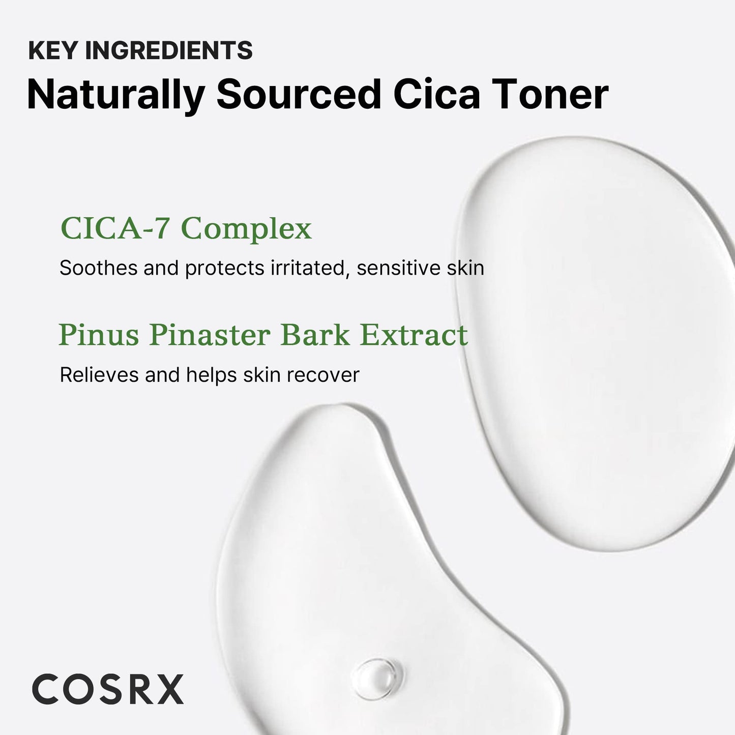 COSRX Pure Fit CICA Toner, Soothing Korean Toner for Sensitive Skin, Centella Asiatica Facial Toning Water, 5.07 fl.oz